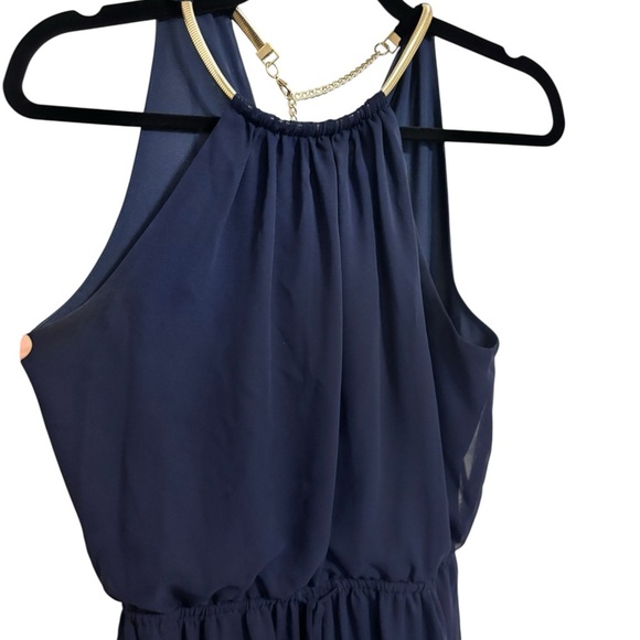 Vince Camuto Midnight Blue Halter Jumpsuit - Picture 3 of 7